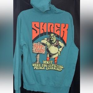 Shrek Graphic Men's Sweater - Teal hoodie small
